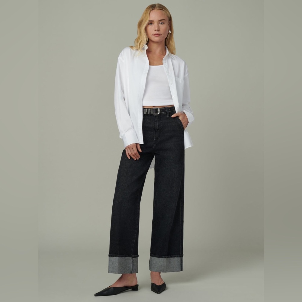Joe's Jeans Dark Wide-Leg Denim